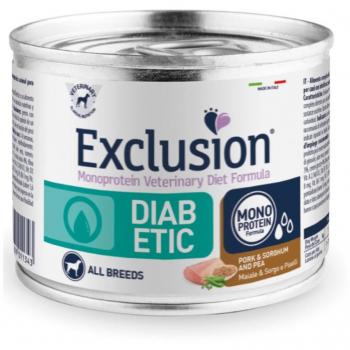 Exclusion Monoprotein Dieta Veterinaria Formula Diabetica Umido Suino/Sorgo/Piselli Per Cani Adulti 200g