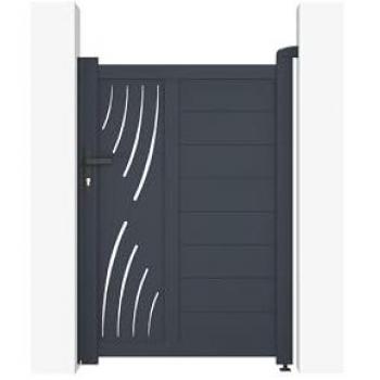 Pack Portillon Aluminium Casanoov 1m + Kit Inversion – VELETA Gris 140 cm
