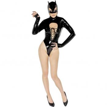 BLACK LEVEL Body im Cat/Batwoman-Style mit Kopfmaske aus Lack S