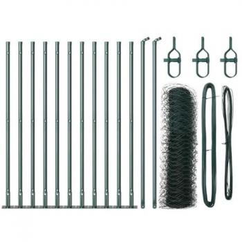 Cerca Verde Acero Vidaxl 0.4 x 25 m – Protección de PVC
