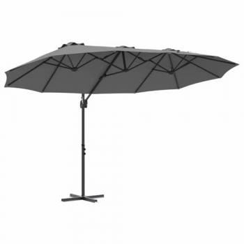 Ombrellone Antracite VidaXL 372 x 198 x 253 cm – Giardino