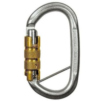 Mosquetón 3‑Tiempos Acero Ovalado 30 kN – Tecnología de Escalada