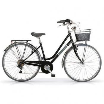 MBM Citybike Damen 28 Zoll, 6‑Geschwindigkeits‑Shimano Schaltung, Silvery