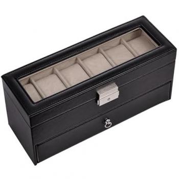 Uhrenetui SACHER, B/H/T: 29,5 cm x 14 cm x 11 cm, für 12 Uhren