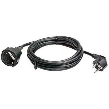 AS Schwabe 50512 5m Black Power Cable H05VV-F 3G 1.5 mm²