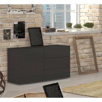 Buffet d'Intérieur Dmora 110x40h35 cm – Couleur Anthracite