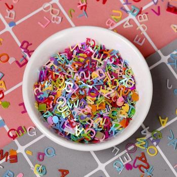 20 g Bag of English Letter 5 mm Glitter Sequin Confetti