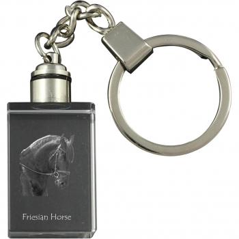 Illuminated Friesian Horse Crystal Gift