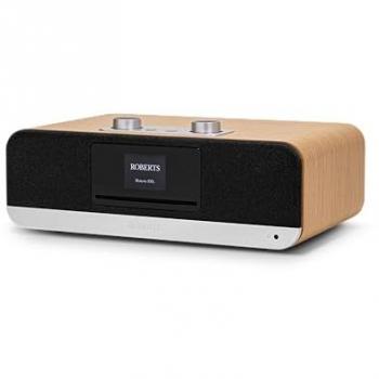 Chaîne compacte Bluetooth DAB FM USB CD Blutune 300 L E Bois Cerisier
