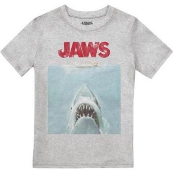 Vístete de Tiburón: Camiseta Gris para Niños 7-8 años