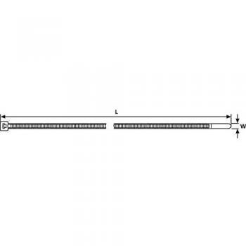 HellermannTyton Kabelbinder 200 mm x 4,6 mm T50R PA46 NA 100