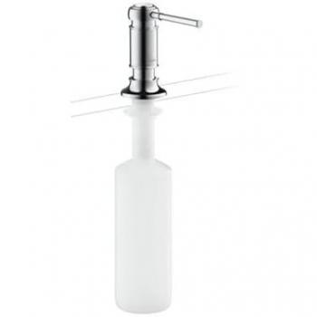 Lávate con Estilo AXOR Montreux: Dispensador de Jabón y Loción, 500 ml, Proyección 91 mm (Polished Black Chrome)