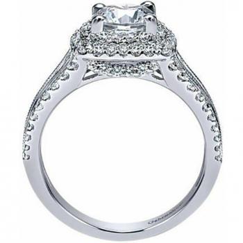 Stylish Round Zircon Engagement Ring in Stainless Steel