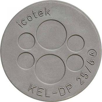 Plaque de traversée de câbles KEL-DP 50/11 43555 Ø max. 22.5 mm en Elastomère gris 1 unité