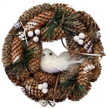Klassischer Weihnachtsvogelkranz – 19 cm, hochwertiges Design