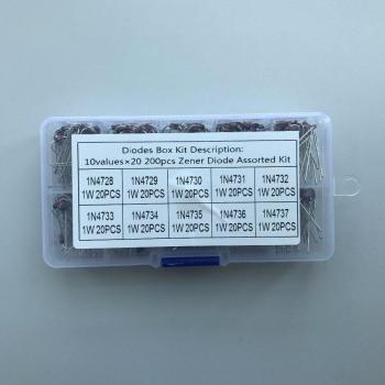 Zener Diode Assortment (10 Values, 200pcs)
