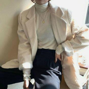 Blazer de Pana Holgado Coreano Retro y Vintage