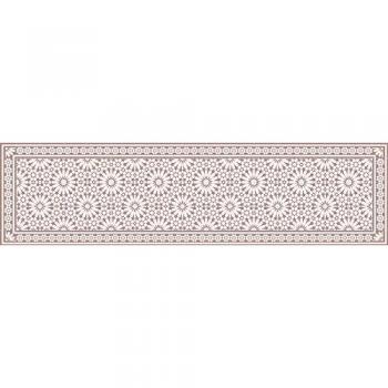 Alfombra de vinilo Samara terracota 66x250 cm estilo baldosas