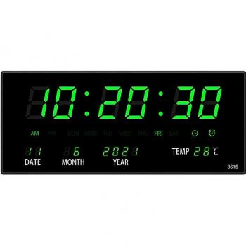 Luminous Digital Clock with Multi-Plug Compatibility and Alarm