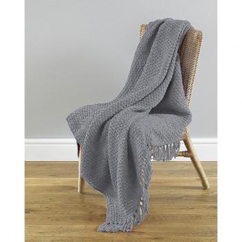 Chenille Tassled Trim Throw Blanket