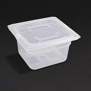 Vogue 1/6GN Polypropylene Pan With Lid, 100 mm