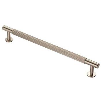 Looped Satin Nickel Door Pull – 274mm × 13mm, 224mm centres