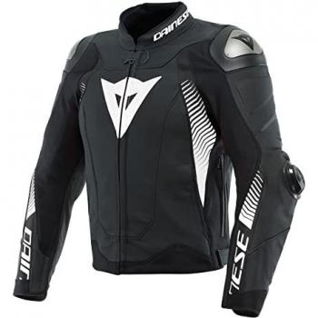 Dainese Super Speed 4 Veste en cuir de moto Noir Blanc taille : 50