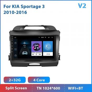 Multimédia 2Din Eccpp : Autoradio Android CarPlay + GPS 4G pour Kia 2010‑2016