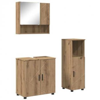 Oak Artisan Bathroom Storage Set – VidaXL