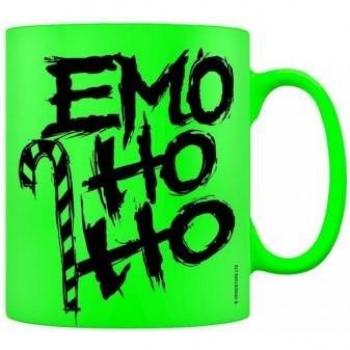 Tazza Natalizia a Luci al Neon “Emo Ho Ho” Verde Nera