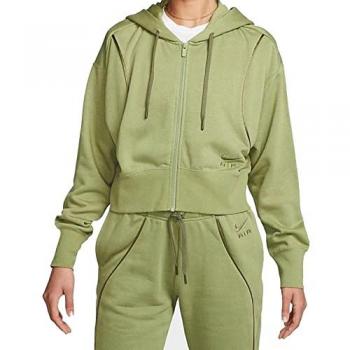 Nike Female Green Air Fleece Zip Hoodie Size L