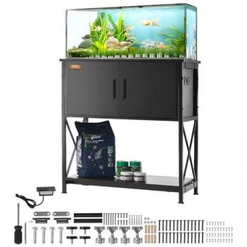 Vevor Aquariophilie – Support de Tank 29 gal, 110 kg, Acier + MDF, Prise Intégrée