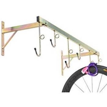 Soporte Desmontable para Bicicletas de Pared, Acero, 6 Plazas, Color Oro Tropical, 78 x 37 x 28 cm