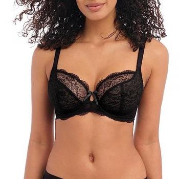 Black Polyamide Plunge Bra by Freya – Size 38F