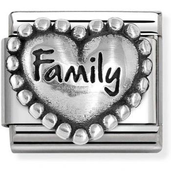 Family Heart with Dots Decorative Charm