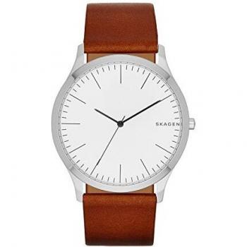Skagen orologio in acciaio inox con cinturino in pelle