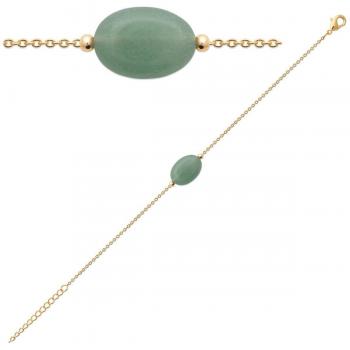 Or Plaqué Aventurine Mini Lily Bracelet