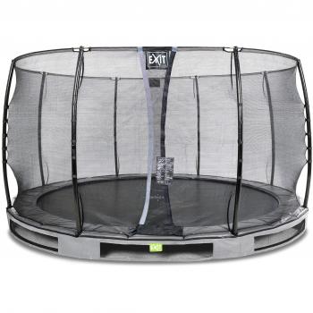 EXIT Elegant Ground 12 ft (366 cm) RUND + Safety Net Economy – Grau