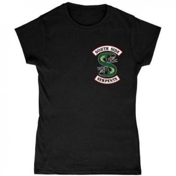 T-shirt Riverdale Serpenti nera donna