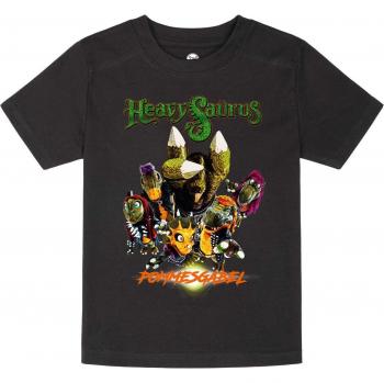 T-Shirt Pommesgabel Heavysaurus Metal-Kids 92-164 Nero
