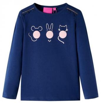 Maglietta a Maniche Lunghe per Bambini Blu Marino 140