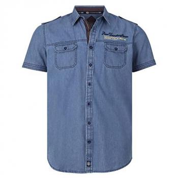 Jeanshemd JAN VANDERSTORM Jeanshemd LORENSIUS Gr. XL, blau, Herren
