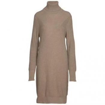MELA Damen-Midi-Strickkleid 'ABAZIN' in hazel, langarm