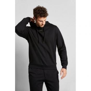 Schwarzes Sweatshirt mit edlem Logo für Herren