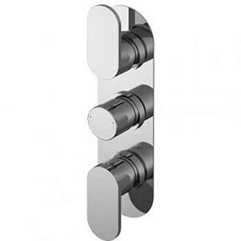 Nuie Binsey Chrome Triple Concealed Thermostatic Shower Valve with Lever Handles