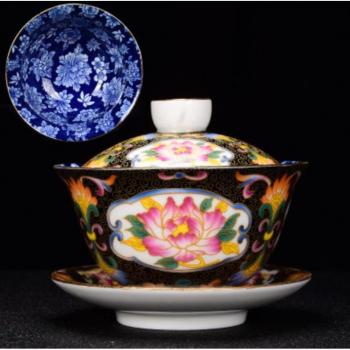150ml Jingdezhen Gaiwan Porcelain Tea Tureen with Saucer