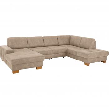 Beige Wohnlandschaft Puccini U-Form, Federkern