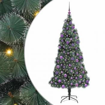 Albero di Natale Moderno LED VidaXL con Illuminazione Integrata e Decorazioni