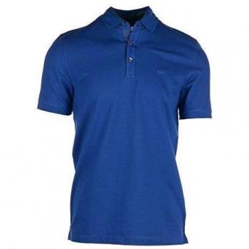 Camisa Michael Kors de manga corta para hombre, cuello polo, color azul EU L