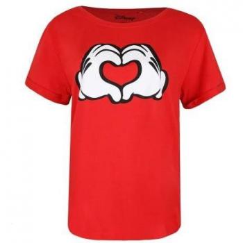 Disney Ladies Mickey Mouse Love Hands T-Shirt